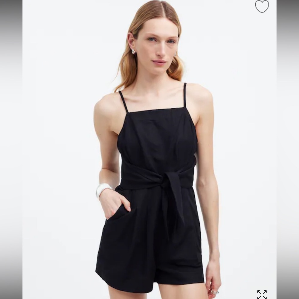 Madewell Black Tie-Front Jumpsuit